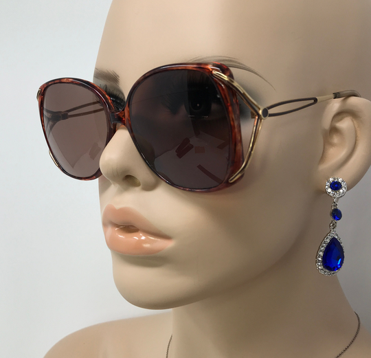 Vintage Boots Violet Prescription Sunglasses Frames Brown Oversize Used Sun Shades Glasses Frame Retro Japan
