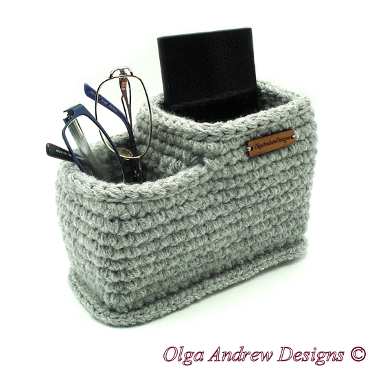 Large Rectangular Staircase Divided Eyeglasses Phone Remote Holder Stand, Glasses Stand Holder, Bedside Organizer, Olgaandrewdesigns