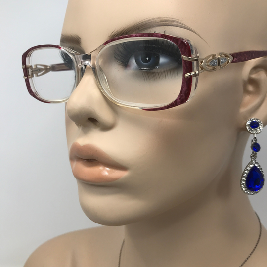 Vintage Dunelm Chantelle C2 Eyeglasses Glasses Frame Pink Rectangular Used Eyeglass Frames Retro