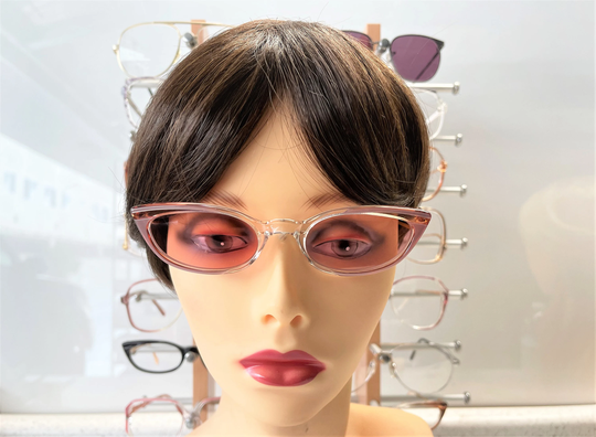 Vintage 60S Faberge Cat Eye Sunglasses | Rare Find With Custom Made Pink Tinted Lenses Frame Color Rose Size 49-24-145