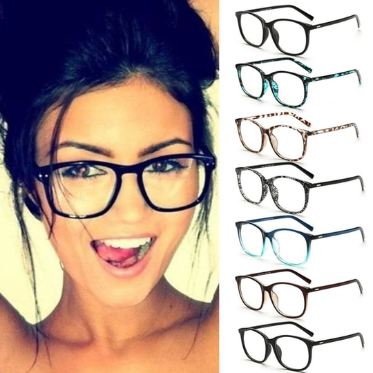 Fashion Brand Women Sunglasses Eyeglasses Frame Retro Vintage Clear Lens Glasses Metal Plain Optical Eye Glasses feminino