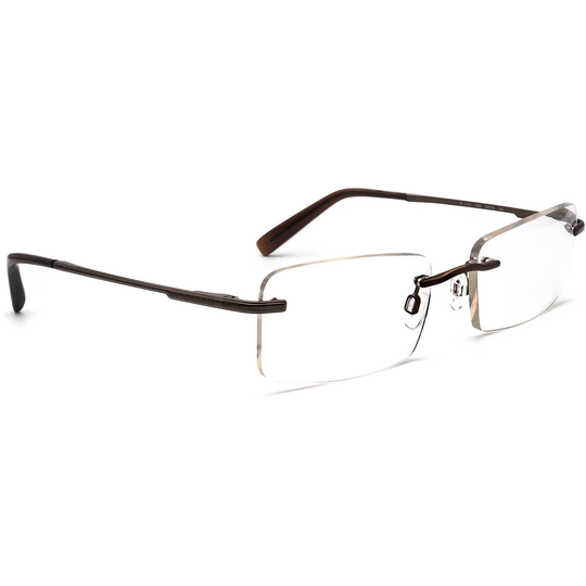 Burberry Eyeglasses B 1173 1094 Brown Rimless Metal Frame Italy 53[]18 140