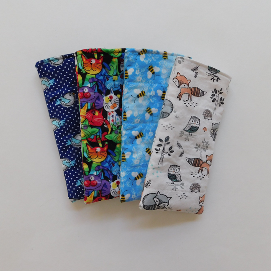 Dog Print Eyeglasses Padded Quilted Case/Glasses Soft /Padded Holder /Sunglasses Sleeve /Reading Pouch /Dog Lover