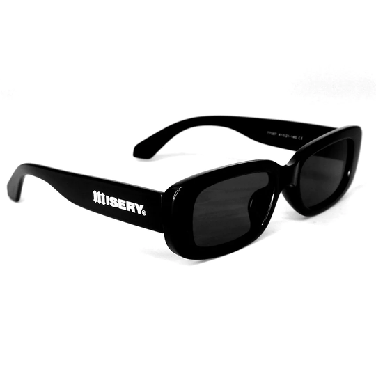 Y2K Black Rounded Rectangle Sunglasses Vintage Retro Style