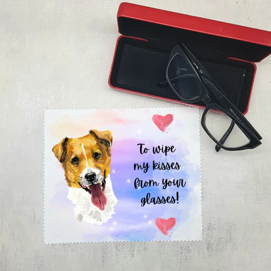 Jack Russel Glasses Lens Cleaning Cloth, Soft Cloth For Eyeglasses, Spectacles, Screens, Jack Russell Terrier Dog Lover Gift