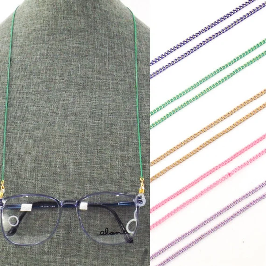 Dainty Chain Necklace For Glasses Women | Colorful Eyeglass Gold Face Mask Lanyard Sunglasses Holder