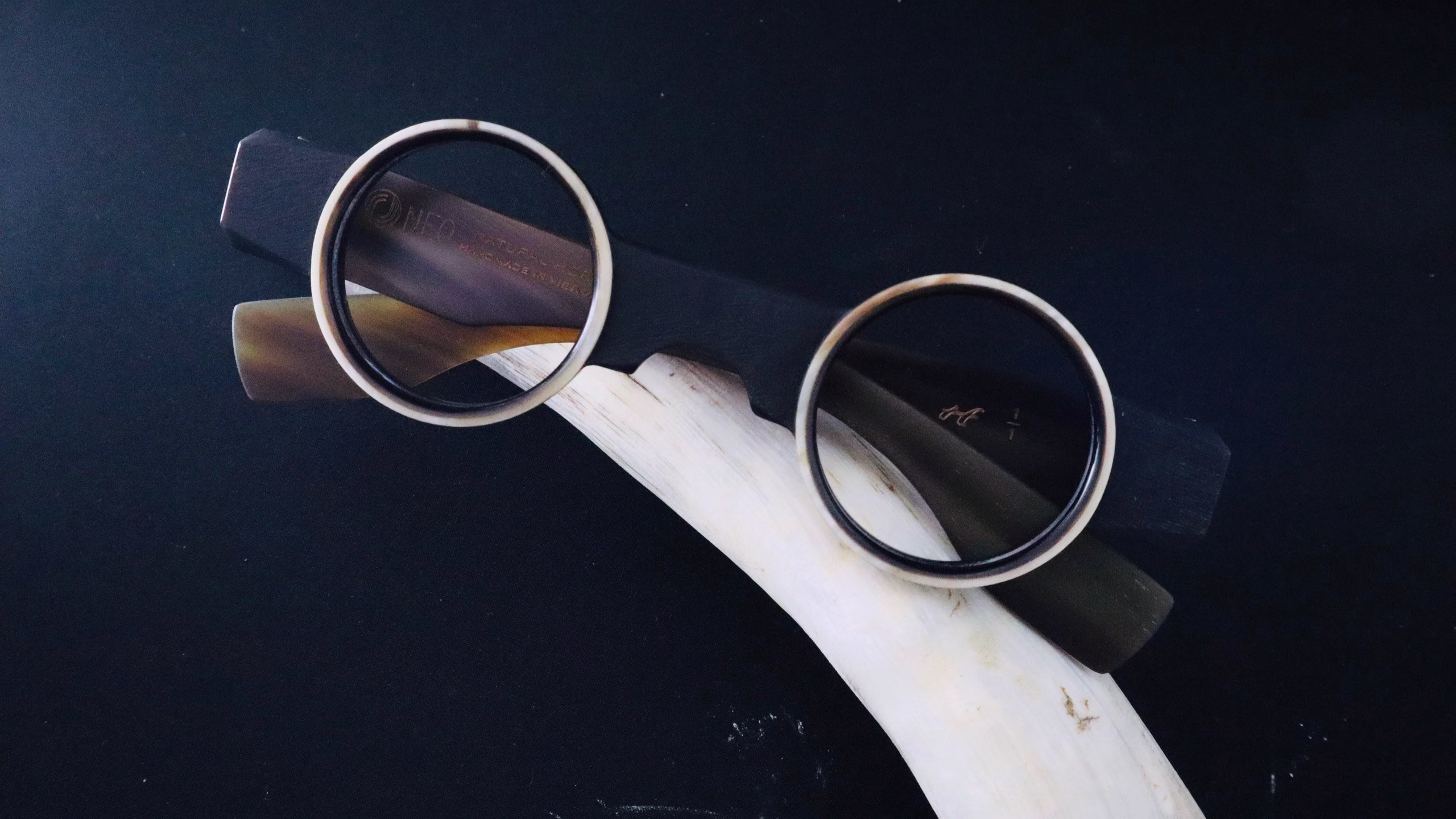 Real Horn, Luxury Genuine Natural Horn Eyewear, Classic Unique Round Shape, Reading Eyeglasses, Sunglasses For Men
