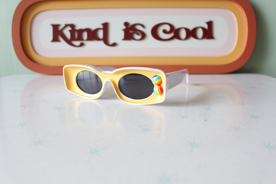 The Rainbow Costume Sunglasses...atomic. Custom. Retro. Hipster. Kitsch. Shades. Summer. Party Glasses. Obscure. Festive. Hippie. Fun. Funky