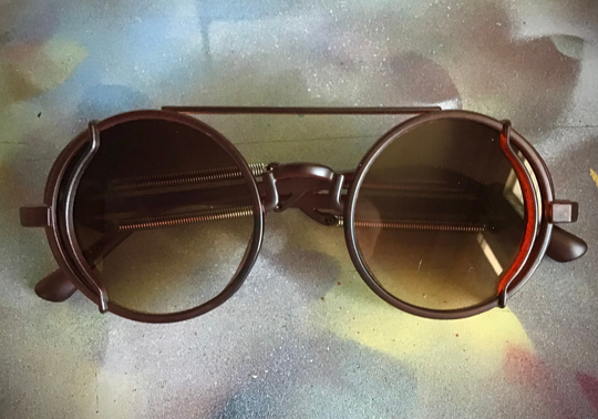 Brown, Round Steampunk Sunglasses, New 2021 Design, Ideal Groomsmen Gifts, Retro, Unique, Punk, Unisex, Trendy