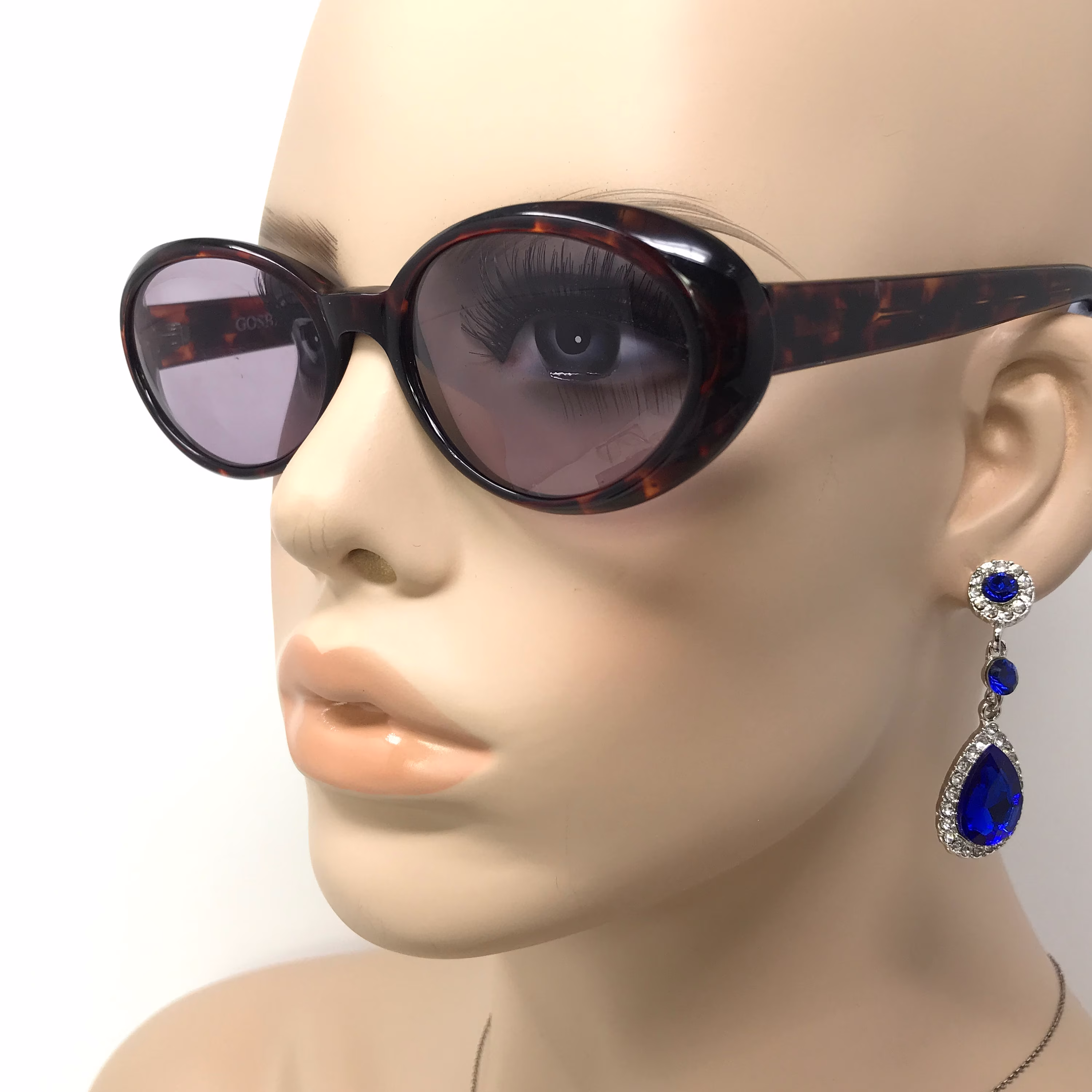 Vintage Gosba Eyeglasses Glasses Frame Brown Oval Used Eyeglass Frames Retro
