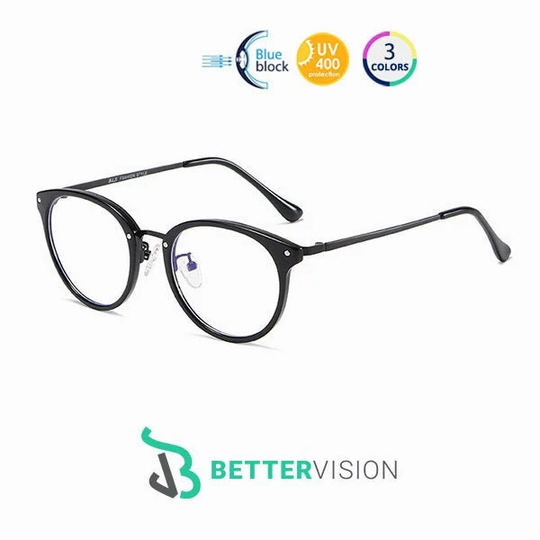 Blue Light Glasses With Uv400 - Handmade Computer Glasses. Men & Women Round Blocking Reading 3 Colors Model Brooklyn