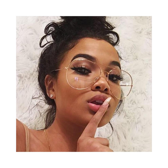 Vintage Metal Frame Eyeglass Clear Lens Sunglasses Women Gold Frame Clear Sun Glasses Retro Transparent Optical Glasses for Man