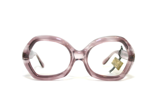 Lizon France Eyeglasses Vintage Thick Eye Glasses 1970's 70's New Old Stock Nos Free Shipping Medium Small 50-18-130 Tortoise Horn Women