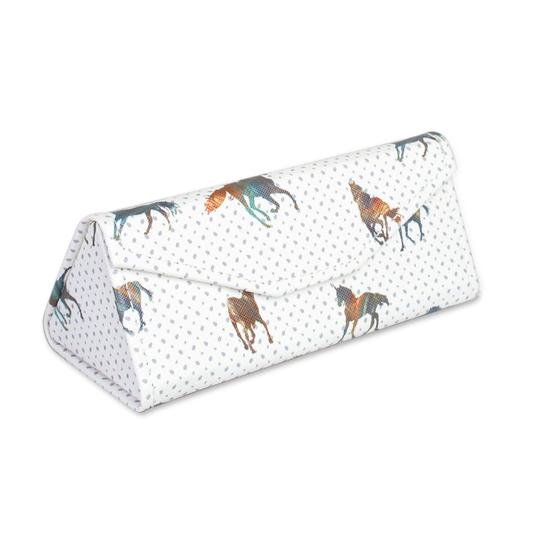 Taylorhe Compact Glasses Case/Pouch Majestic Horses