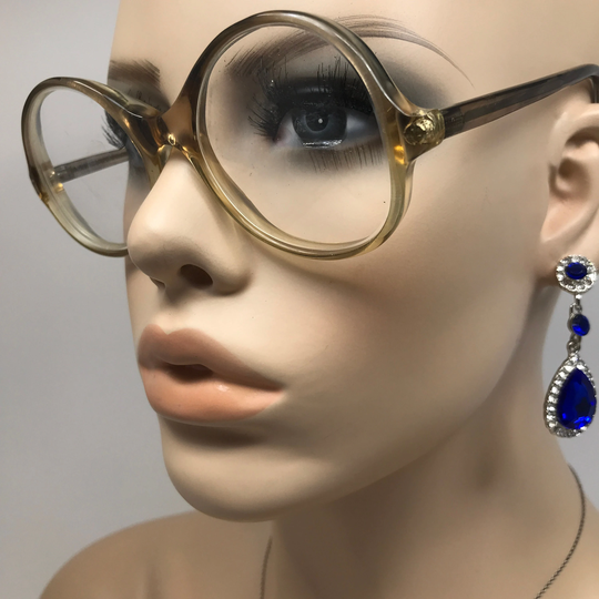 Vintage Vortex Eyeglasses Glasses Frame Green Round Used Eyeglass Frames Retro