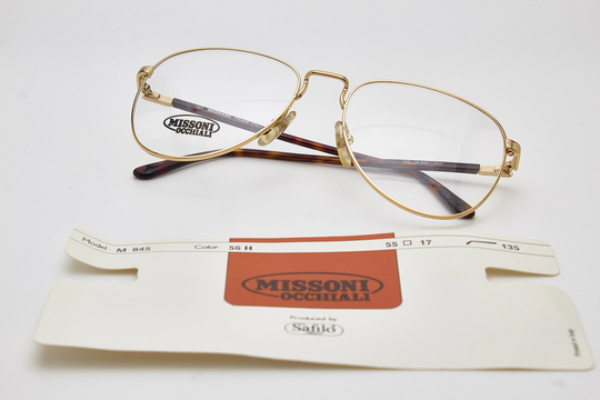 Vintage Woman Eyewear Missoni M845 Col.011 60-14 140 Italy Round Oversize Luxury Glasses Aviator Metal Frame Elegant Sunglasses Retro 90