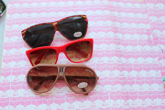 1980S Vintage Sunglasses Set...instant Collection. Red. Mirror Lens. Set Of 3. Vintage Sunglasses. Shades. Aviators. Wayfarers. Clubmaster