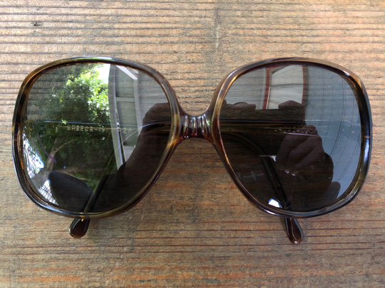 60S 70S Vintage Sunglasses Brown Tortoiseshell Acetate Plastic Frames Gray Blue Tinted Lens Eyeglasses Round Square Oversized Boho Greece