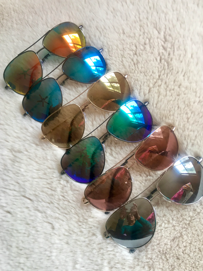 Aviator Sunglasses - Iridescent One Pair Your Choice