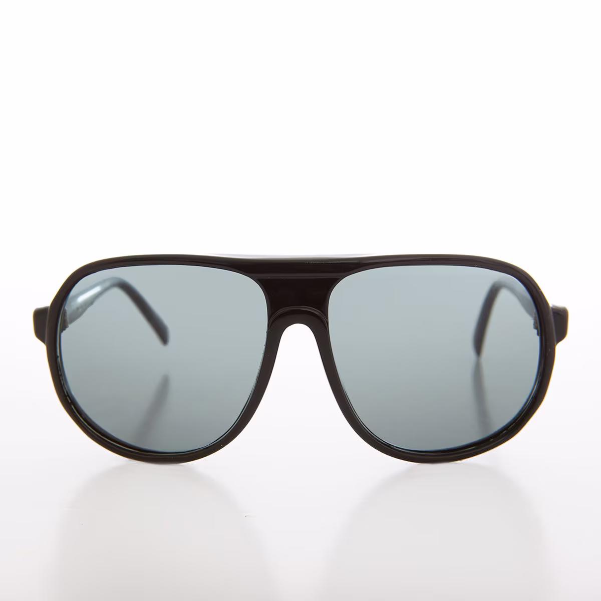 80S Black Aviator Sunglass Glass Lens Made in Japan - Akira