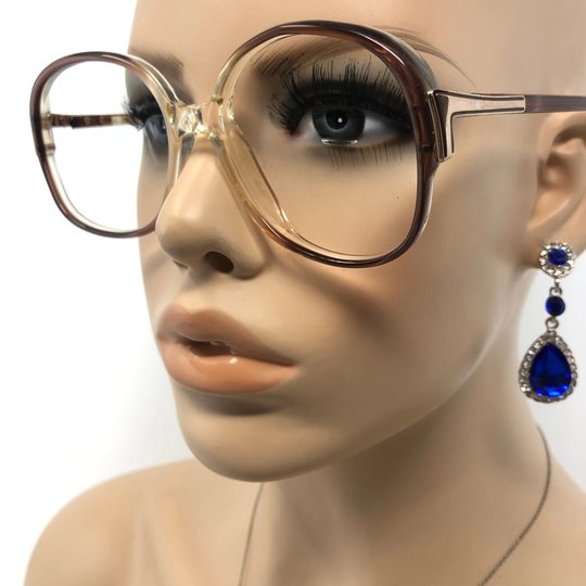 Vintage Metzler 3187 Eyeglasses Glasses Frame Brown Square Used Eyeglass Frames Retro