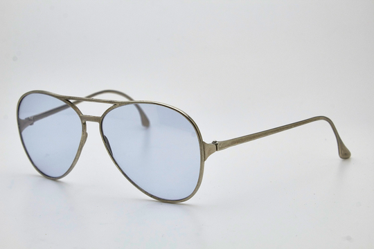 Vintage Man Sunglasses Bolle Aluminium Frame Blue Lenses Eyewear Glasses Aviator Classis Plastic Frame