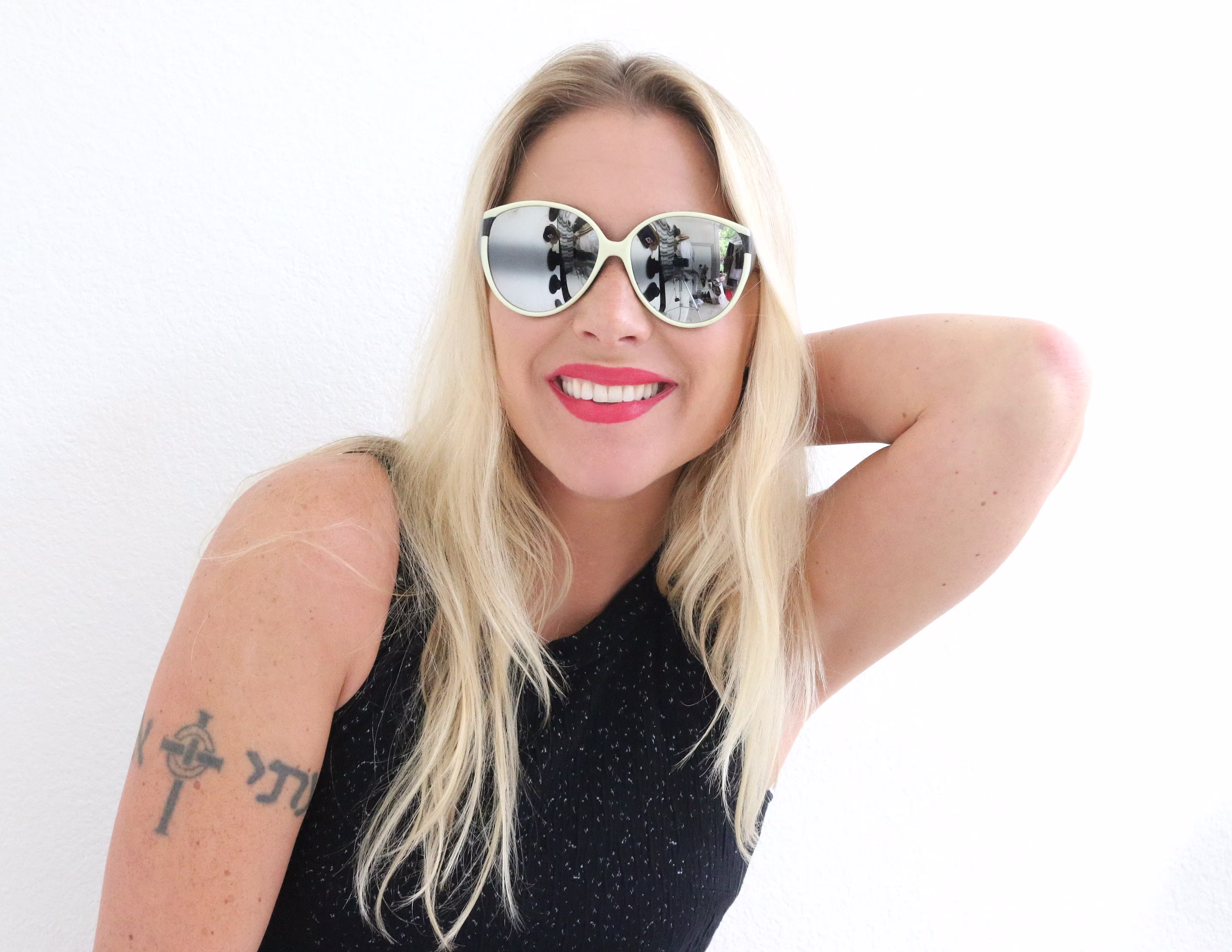 Nos, 1990S Cocoa & Cream Mirrored Sunglasses