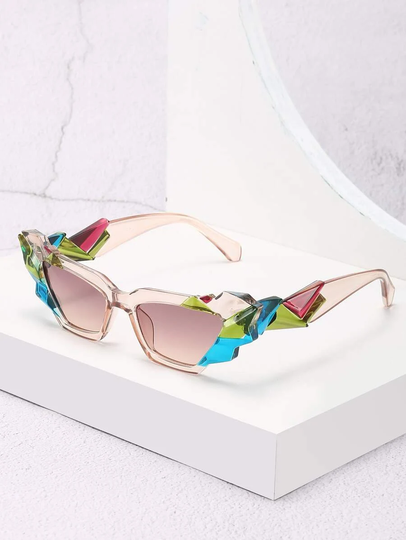 Ombre Lens Fashion Glasses Frame L Rectangle Inspired | Square Sunglasses, Tinted Lenses