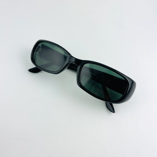 True Vintage 90S Slim Black Rectangle Sunglasses