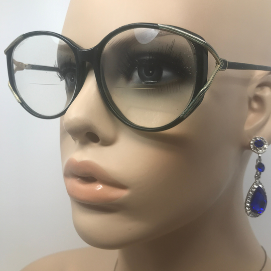 Vintage Square Eyeglasses Ladies Glasses Frame Green Used Eyeglass Frames Retro