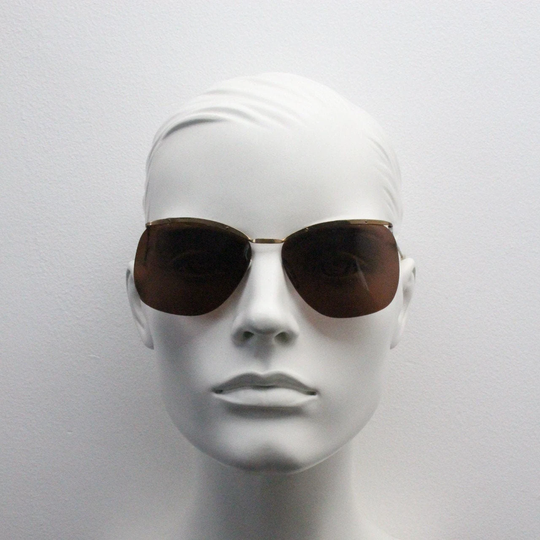 Vintage 50S Lightweight Sunglasses. Minimal Curved Floating Lens Design On A Flat Brow Bar. 40S. Nos