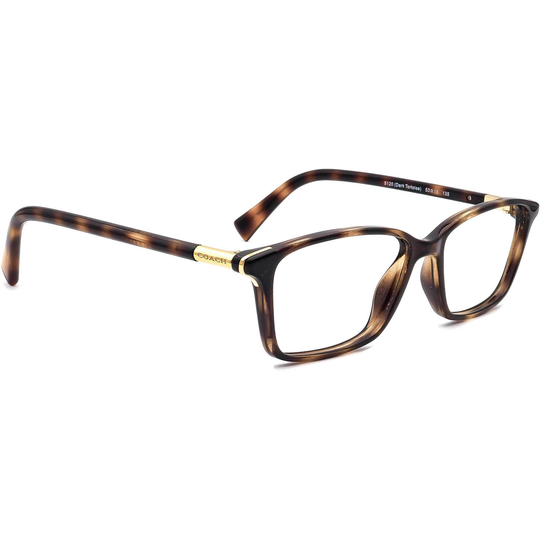 Coach Women's Eyeglasses Hc 6077 5120 Dark Tortoise Rectangular Frame 53[]15 135