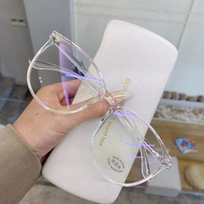 Transparent Anti Blue Light Glasses Working From Home Computer Blue Light Blocking Filter Glasses Anti Fatigue 2-4 Day Fast Shipping Usa
