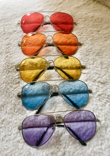 Aviator Sunglasses - Bright One Pair Your Choice