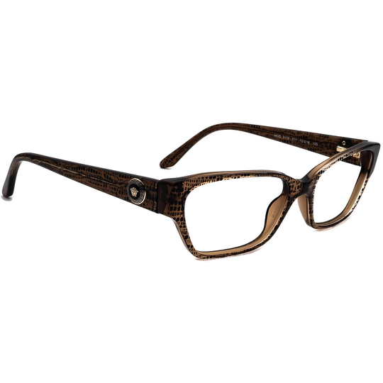 Versace Eyeglasses Mod. 3172 991 Lizard Brown Cat Eye Frame Italy 52[]16 135