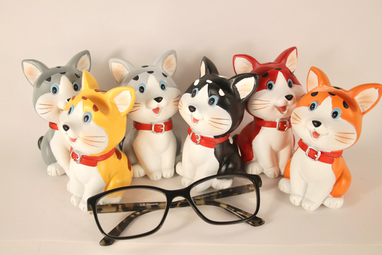 Kitten Eye Glasses Holder/stand For Adults Or Kids - Choose From 6 Assorted Colours