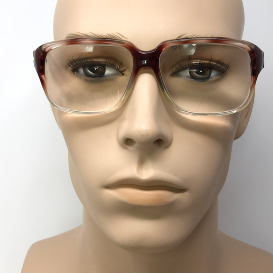 Vintage Pennine Holmes Eyeglasses Glasses Frame Red Clear Square Used Eyeglass Frames Retro Geek