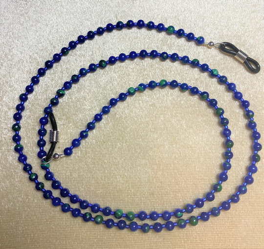 Azurite-Malachite Eyeglass Chain Holder #1517