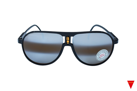 70's Black Mirrored Aviator Sunglasses With Gradient Lenses, , Light Plastic Frame, Unworn Original Vintage
