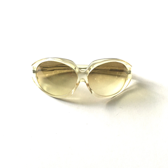 Womens Vintage Clear Perspex Y2K Retro Oliver Peoples Oval Sunglasses Glasses