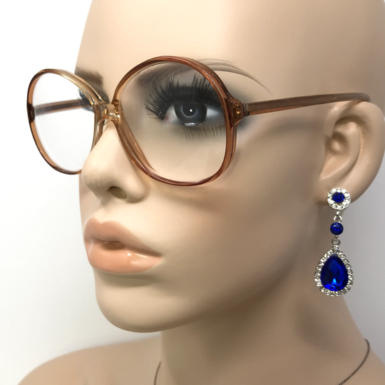 Vintage Alma Nina Eyeglasses Glasses Frame Brown Square Used Eyeglass Frames Retro