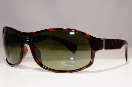 Calvin Klein Mens Vintage Sunglasses Brown Rectangle New Havana 849 068 24818