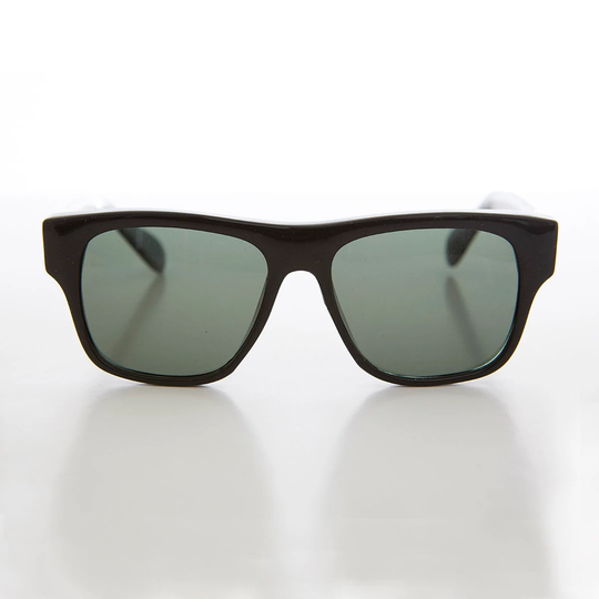 Classic Square Thick Bold Vintage Horn Rim 80S Sunglass - Mustang