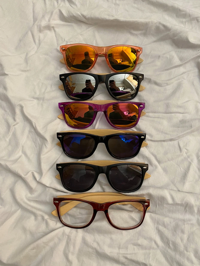 Sustainable Bamboo Retro Sunglasses - Eco Friendly Environmental Wooden Material Vintage Y2K Wayfarer Style