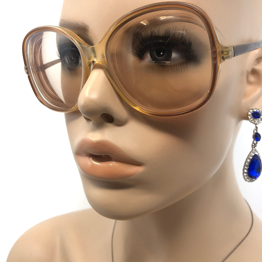 Vintage Square Eyeglasses Glasses Masterpiece Paulette Frame Brown Used Eyeglass Frames Retro