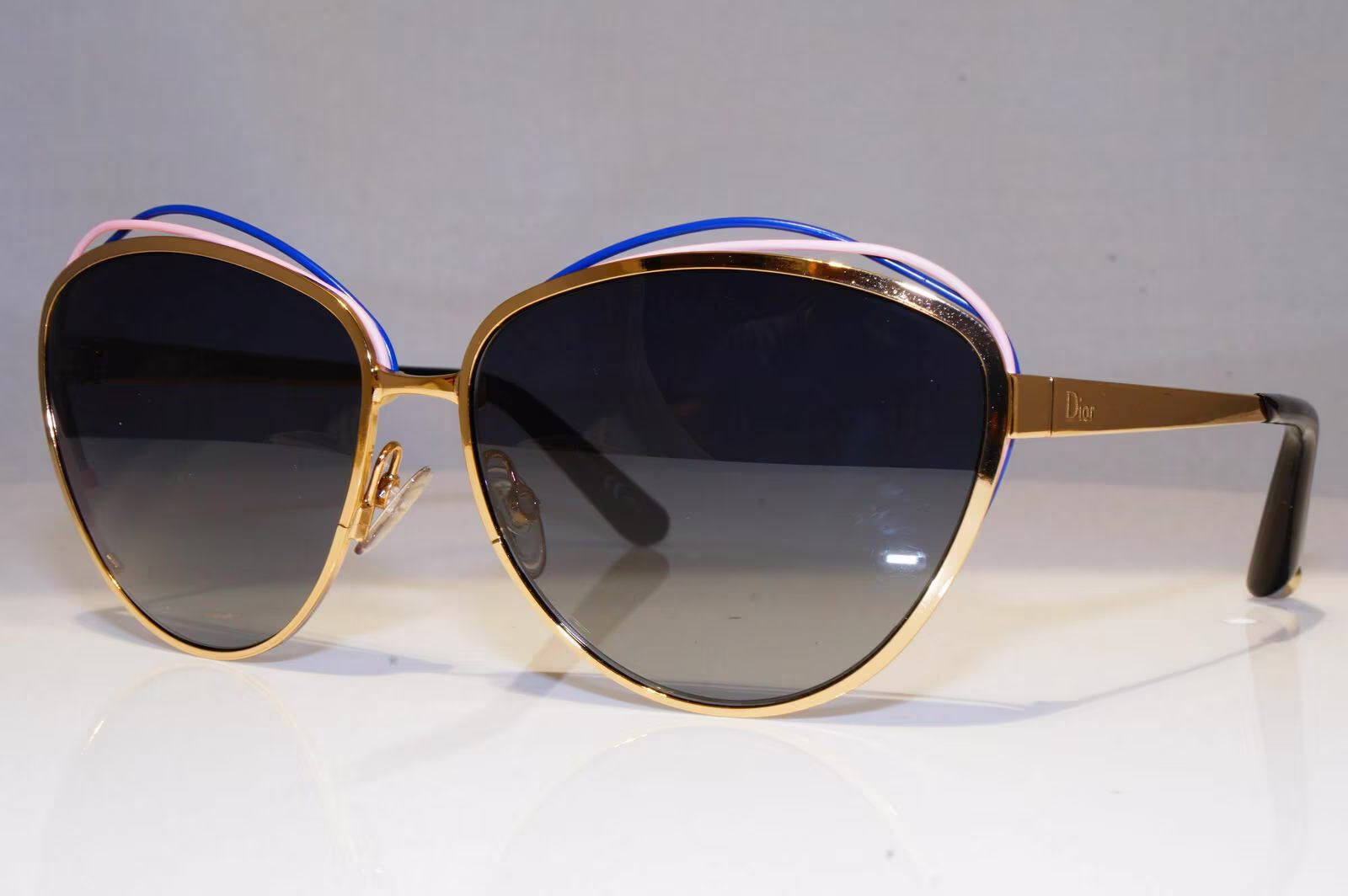 Authentic Dior Womens Sunglasses Gold Butterfly Vintage Songe Jpfhd 21371