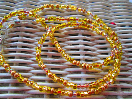 Eyeglass Chain, Beaded Eyeglass Chain, Royal Topaz Mens Womens 1207