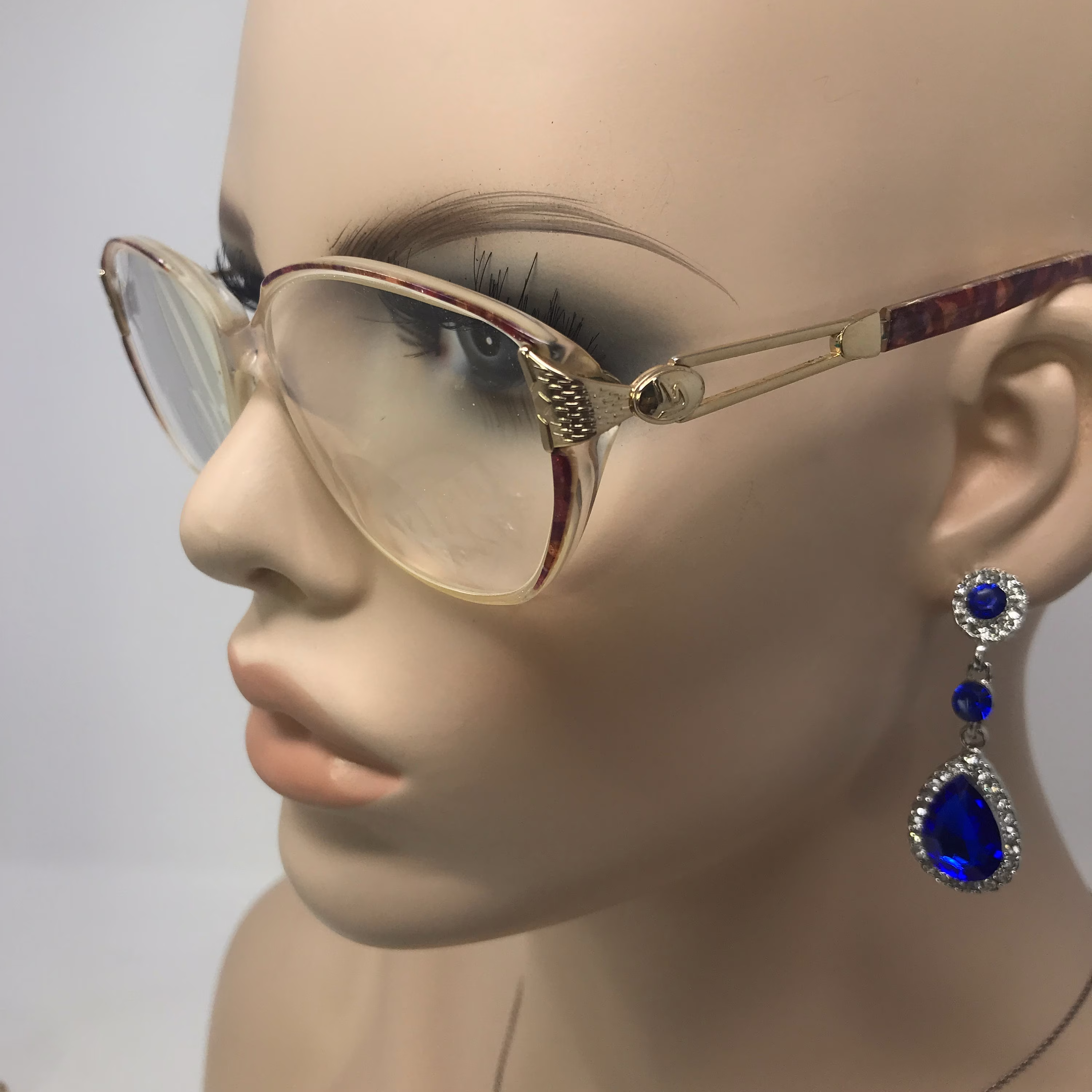 Vintage Indo Master 22 Kt Eyeglasses Glasses Frame Gold Square Used Eyeglass Frames Retro Spain