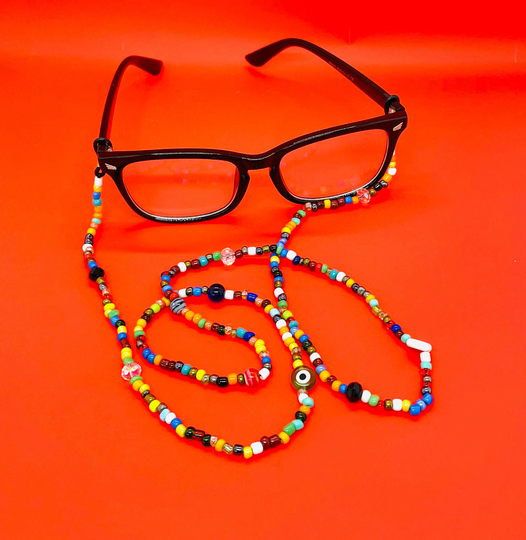 Beaded Eye Glasses Chain/Sunglass Cord/Africa Handmade Straps/Beads Glass Chain/Eye Holder/Eyewear Chain/Gift Ideas