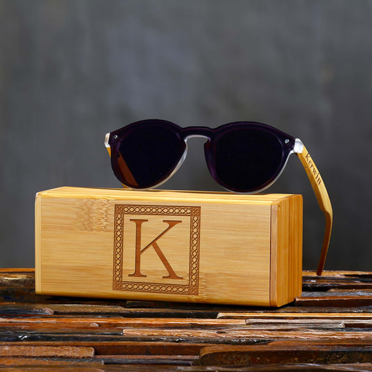 Personalized Sunglasses Kit, Wood Sunglasses, Custom Wood Gift For Boss, Him, Boyfriend Gift, Anniversary